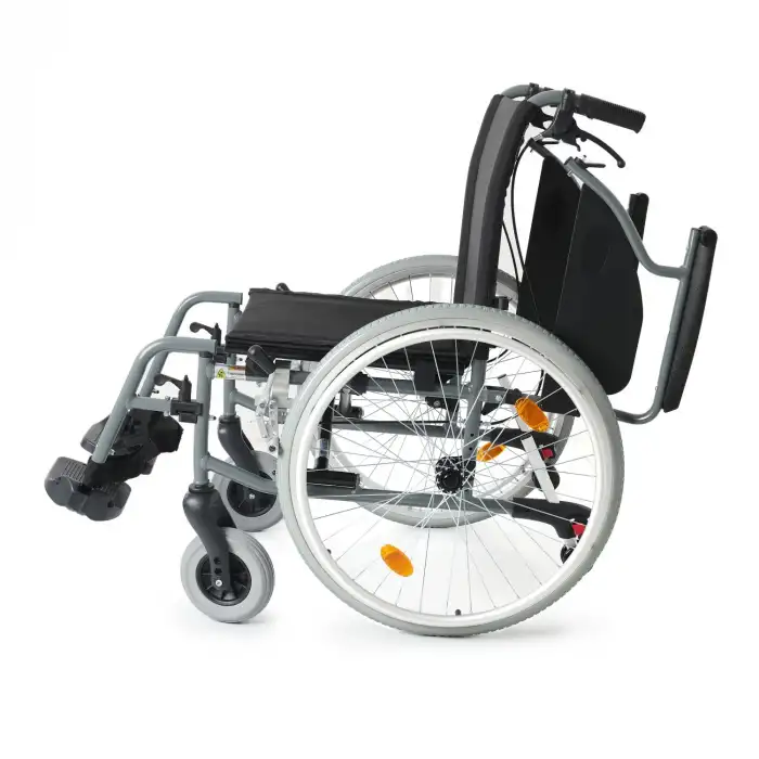 Comfort Plus Hafif Alüminyum Tekerlekli Sandalye | Katlanabilir ve Refakatçi Frenli Model DM-317 50 Cm