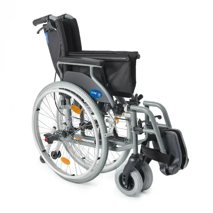 Comfort Plus Hafif Alüminyum Tekerlekli Sandalye | Katlanır Refakatçi Frenli Model DM-317 45cm