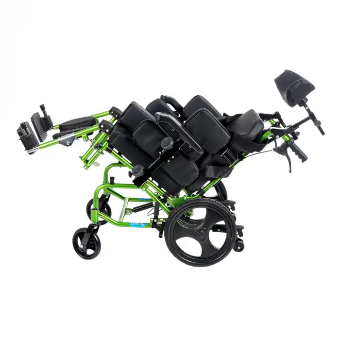 Comfort Plus Pediatrik Tekerlekli Sandalye | Yatarlı ve Tilt Özellikli, Göğüs ve Bacak Destekli, Alüminyum Gövde KY958-C-36 CP