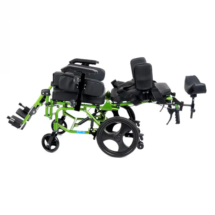 Comfort Plus Pediatrik Tekerlekli Sandalye | Yatarlı ve Tilt Özellikli, Göğüs ve Bacak Destekli, Alüminyum Gövde KY958-C-36 CP