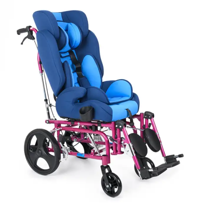 Comfort Plus Pediatrik Tekerlekli Sandalye | Yatarlı Sırt, Tilt Özelliği, Emniyet Kemeri ve Masa Dahil KY958LC-C-35