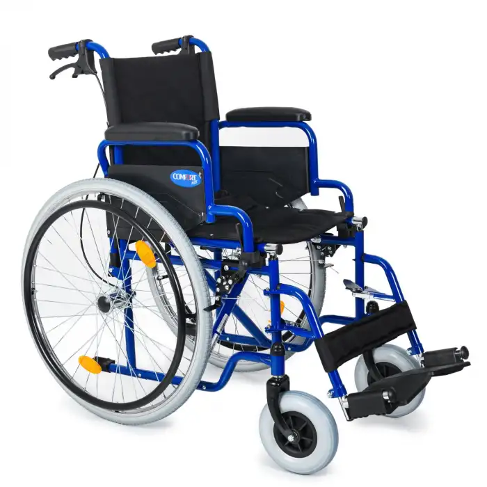 Comfort Plus Tekerlekli Sandalye | 40 cm Oturma Genişliği, Refakatçi Frenli, Çelik Gövde, DM-312