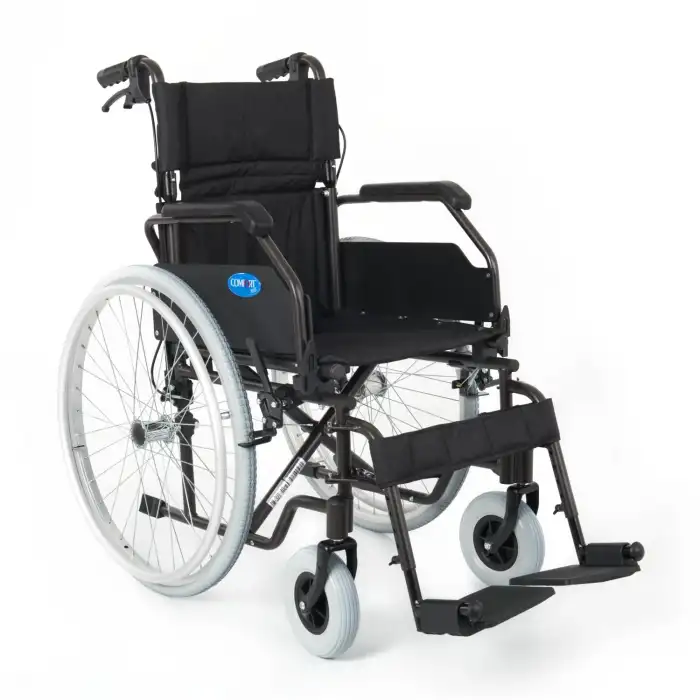 Comfort Plus Tekerlekli Sandalye | Hafif Alüminyum Şase, 40 cm Oturma Genişliği, Refakatçi Frenli DM-321