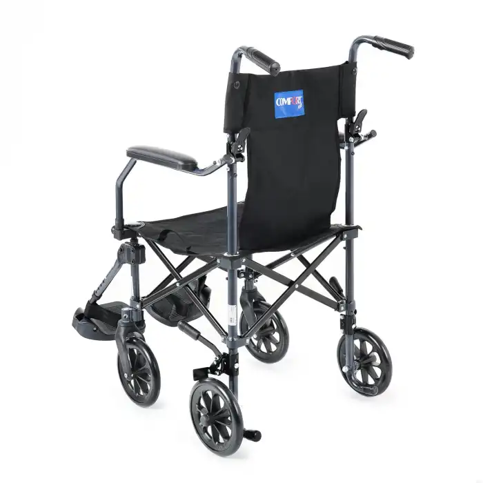 Comfort Plus Transfer Portatif Tekerlekli Sandalye | Katlanabilir, Çantalı ve Hafif DM-304