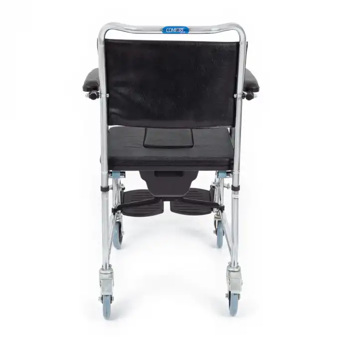 Comfort Plus Tuvaletli Tekerlekli Sandalye | Önden Sürgülü Tuvalet Aparatı, Nikelaj Kaplama KY689U