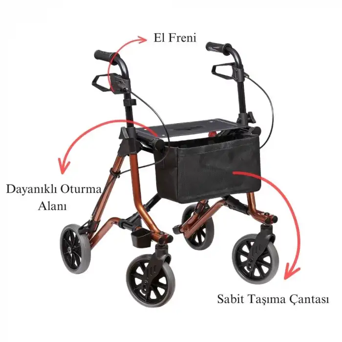 DIETZ Alüminyum Rollatör | Avrupa Kalitesinde Hafif ve Dayanıklı Tasarım TAİMA M