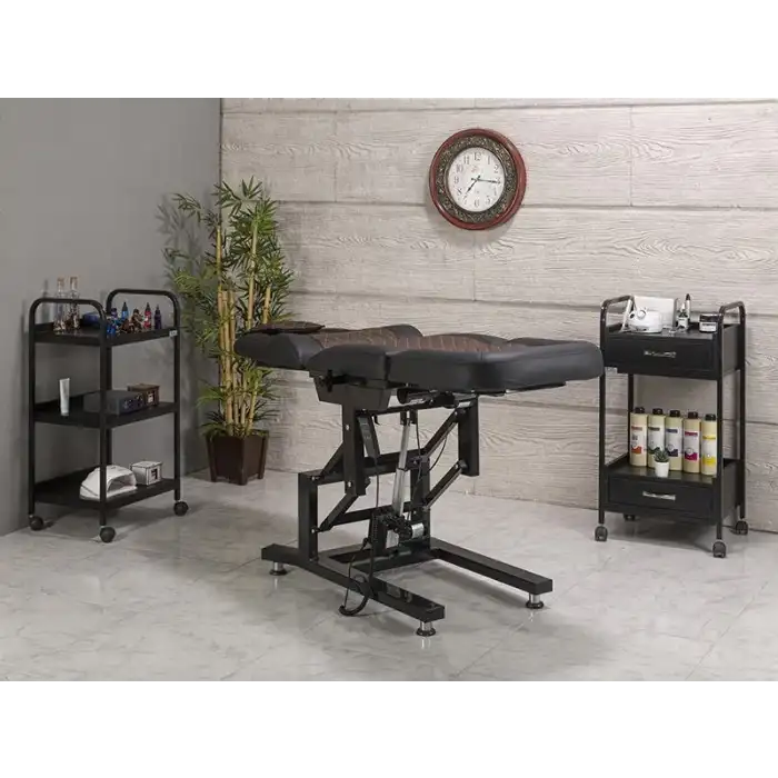 Elegance 3 Motorlu Elektrikli Koltuk Kahverengi - Siyah | Elektrikli, Kumandalı, Ayarlanabilir 2517