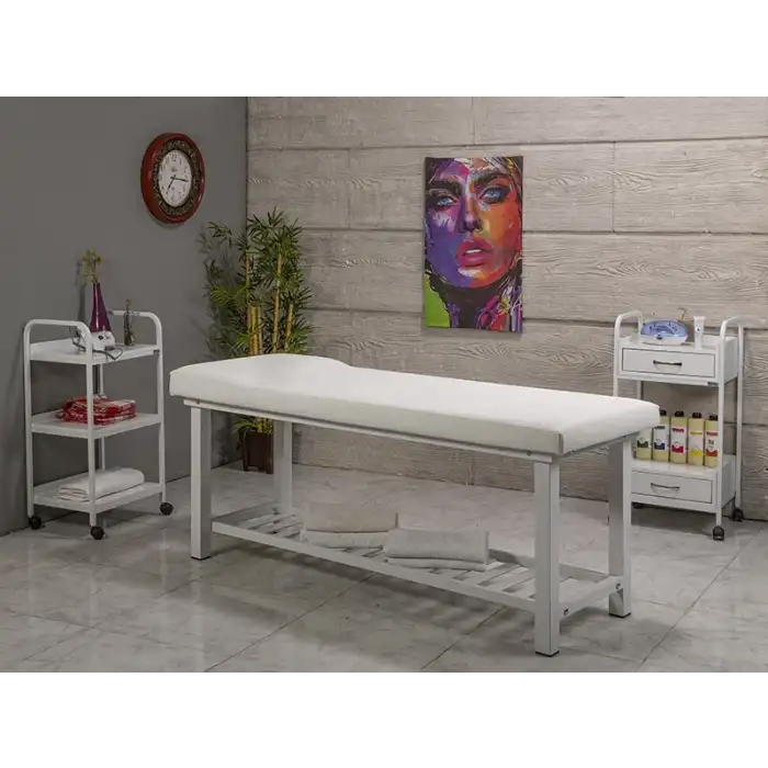 Elit Ekstra Sağlam Bakım Masası Beyaz | Yüksek Taşıma Kapasiteli Vinlex Döşemeli Dayanıklı 3201