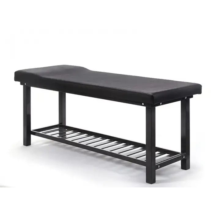 Elit Ekstra Sağlam Bakım Masası Siyah | Yüksek Taşıma Kapasiteli Vinlex Döşemeli Dayanıklı 3202