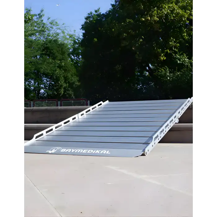 Engelli Rampası | Katlanır, Portatif, Kaymaz Yüzeyli, Yüksek Taşıma Kapasiteli 180x75cm