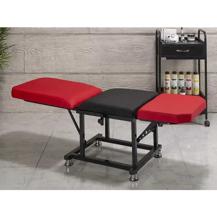 Eva Sırt ve Ayak Kısmı Hareketli Koltuk Kırmızı-Siyah | Vinlex Döşemeli ve Kol Dayamalı 2003