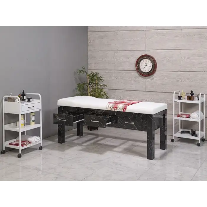 Foça Ahşap Bakım Masası Bendir | Melamin Gövdeli 3 Çekmeceli Leke Tutmaz Döşemeli Dayanıklı 3503