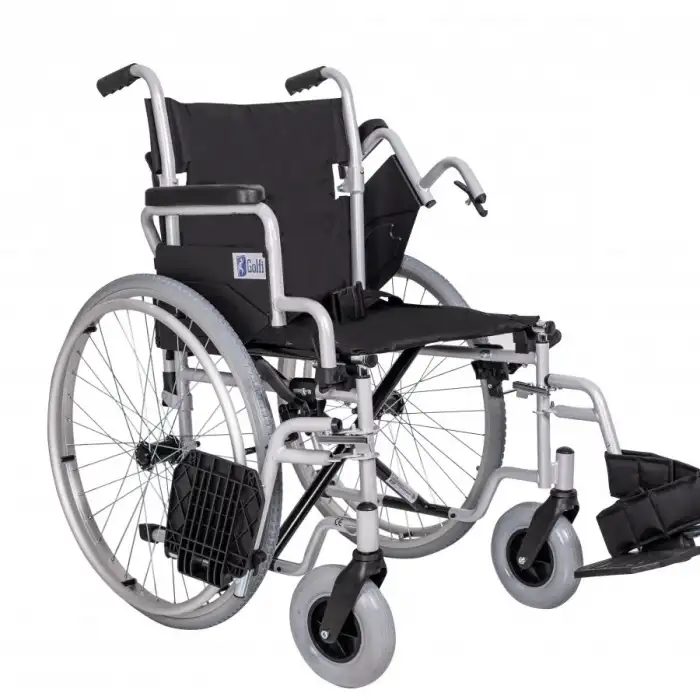 Golfi Standart Manuel Tekerlekli Sandalye | Çelik Gövde, Katlanabilir Yapı, PU Tekerlek G130