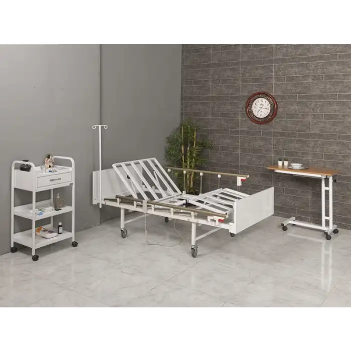 Hareketli Karyola ve Yatak | Kumandalı 2 Motorlu, Alüminyum Korkuluklu ve Ahşap Başlıklı