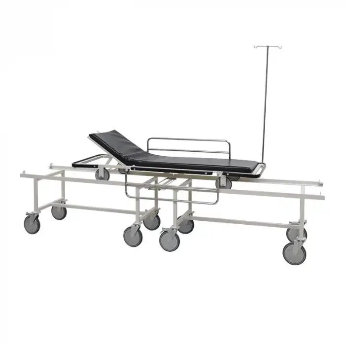 Hasta Transfer Sedyesi | Kilitlenebilir Alt Araba, 150 mm Tekerlekli, Sıvı Geçirmez Minderli E-214