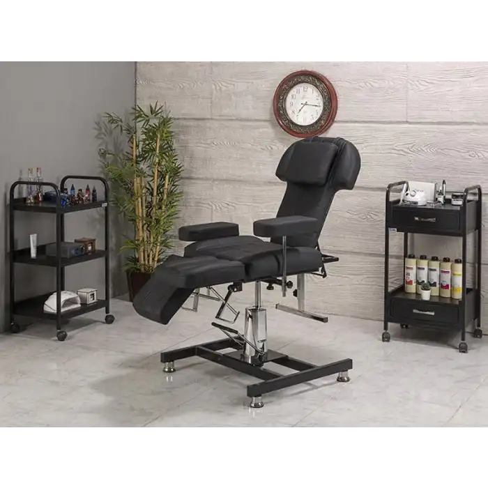 Hisar-3 Hidrolikli Koltuk Klasik Siyah | Yükseklik Ayarlı, Sedye Pozisyonlu 2406