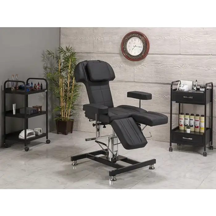 Hisar-3 Hidrolikli Koltuk Klasik Siyah | Yükseklik Ayarlı, Sedye Pozisyonlu 2406