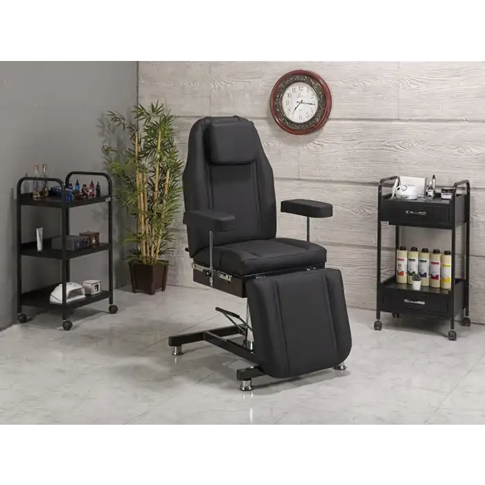 Hisar-2  Hidrolikli Koltuk Klasik Siyah | Yükseklik Ayarlı, Sedye Pozisyonlu 2404