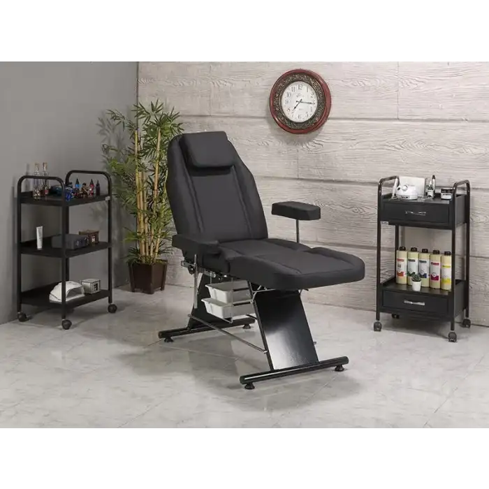 Karya Sırt ve Ayak Kısmı Ayarlanabilir Hareketli Koltuk Siyah | Plastik Küvetli, Ergonomik 2112