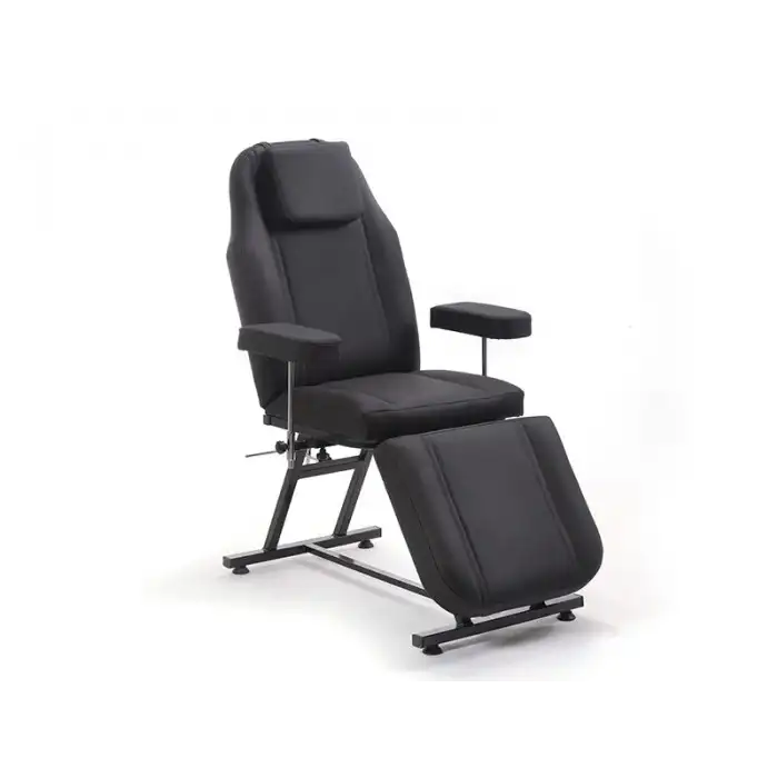 Koza Sırt ve Ayak Kısmı Hareketli Koltuk Siyah| Sedye Pozisyonlu, Vinlex Döşemeli 2102