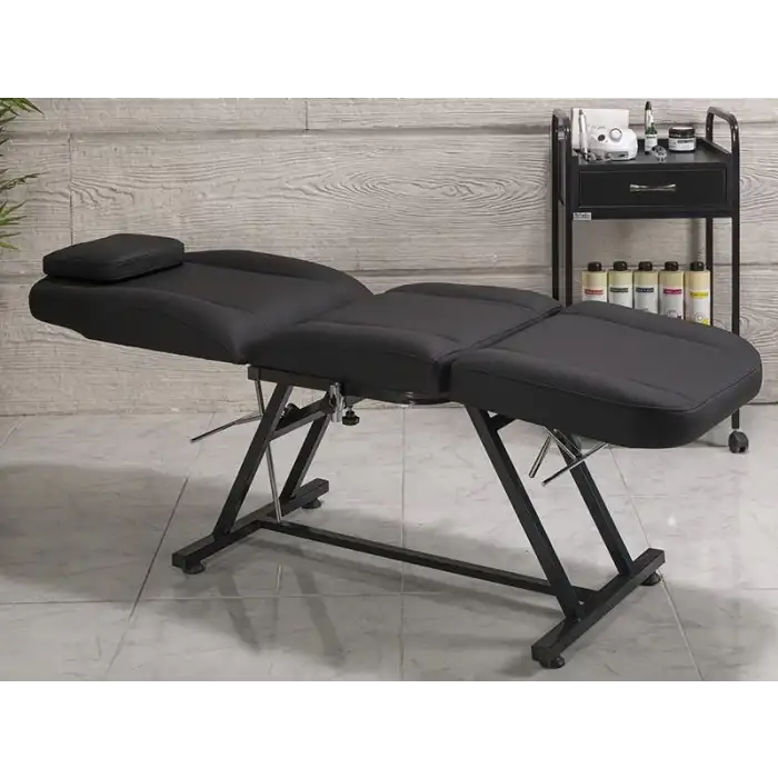 Koza Sırt ve Ayak Kısmı Hareketli Koltuk Siyah| Sedye Pozisyonlu, Vinlex Döşemeli 2102