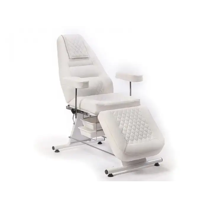 Montana Sırt ve Ayak Kısmı Hareketli Bakım Koltuğu Beyaz | Vinlex Döşemeli Ergonomik 2301