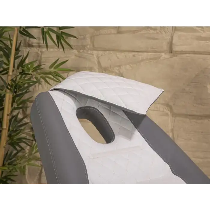 Montana Sırt ve Ayak Kısmı Hareketli Bakım Koltuğu Gri - Beyaz | Vinlex Döşemeli Ergonomik 2304