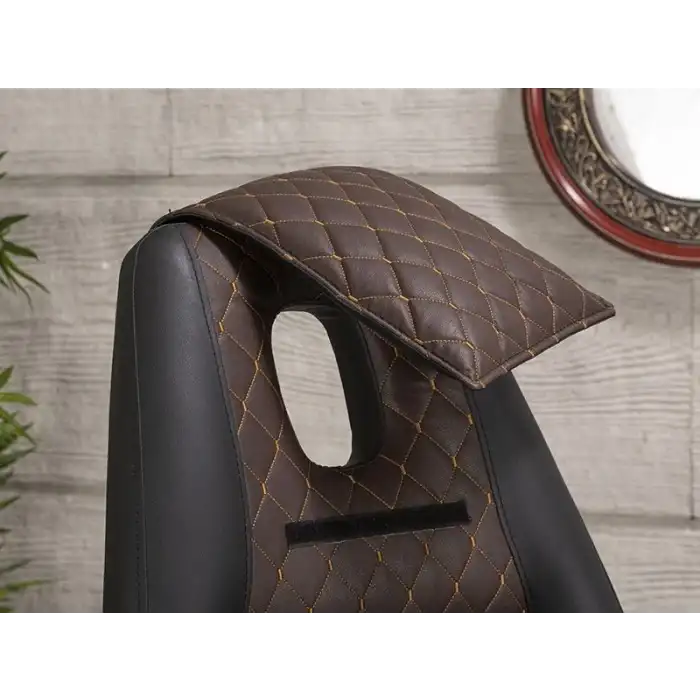 Montana Sırt ve Ayak Kısmı Hareketli Bakım Koltuğu Kahverengi - Siyah | Vinlex Döşeme Ergonomik 2307