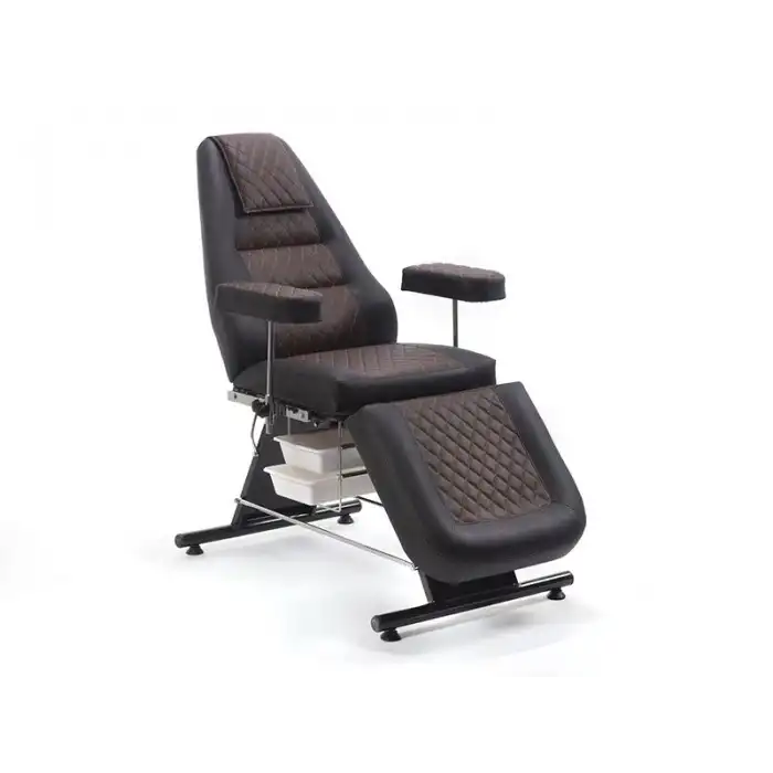 Montana Sırt ve Ayak Kısmı Hareketli Bakım Koltuğu Kahverengi - Siyah | Vinlex Döşeme Ergonomik 2307