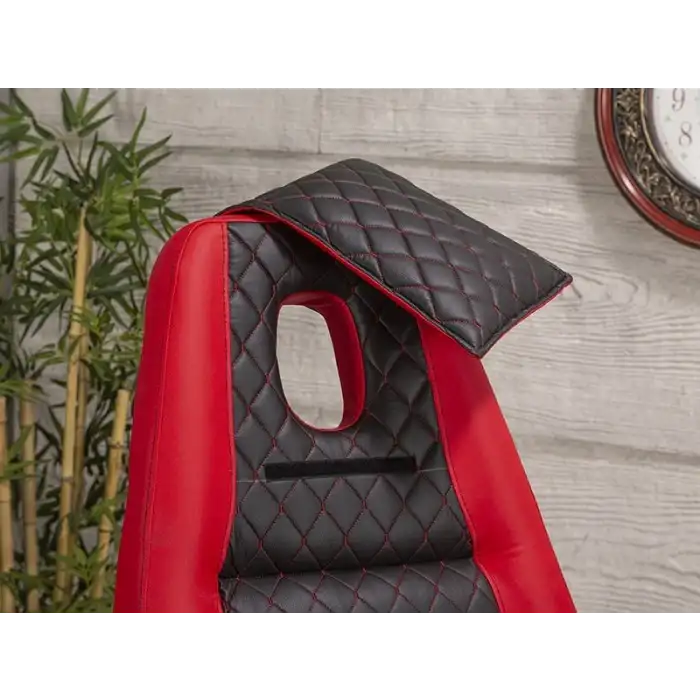 Montana Sırt ve Ayak Kısmı Hareketli Bakım Koltuğu Kırmızı - Siyah | Vinlex Döşemeli Ergonomik 2306