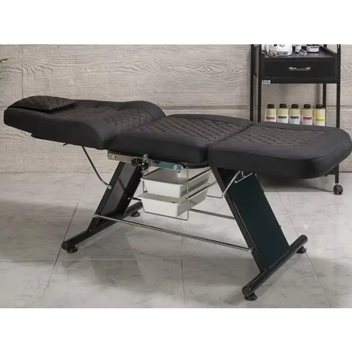 Montana Sırt ve Ayak Kısmı Hareketli Bakım Koltuğu Siyah | Vinlex Döşemeli Ergonomik 2305