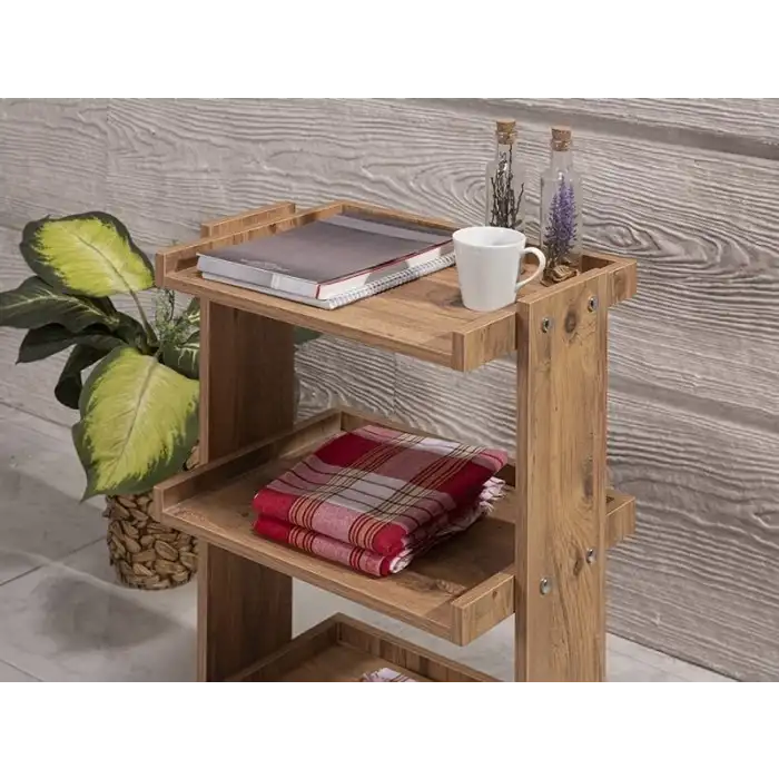Natura Cihaz Taşıma Ve Setup Sehpası Atlantik | 3 Raflı Ahşap MDF Demonte Tasarım Model 4048