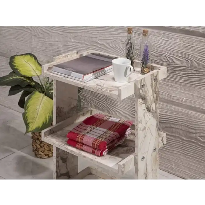 Natura Cihaz Taşıma Ve Setup Sehpası Efes | 3 Raflı Ahşap MDF Demonte Tasarım Model 4046