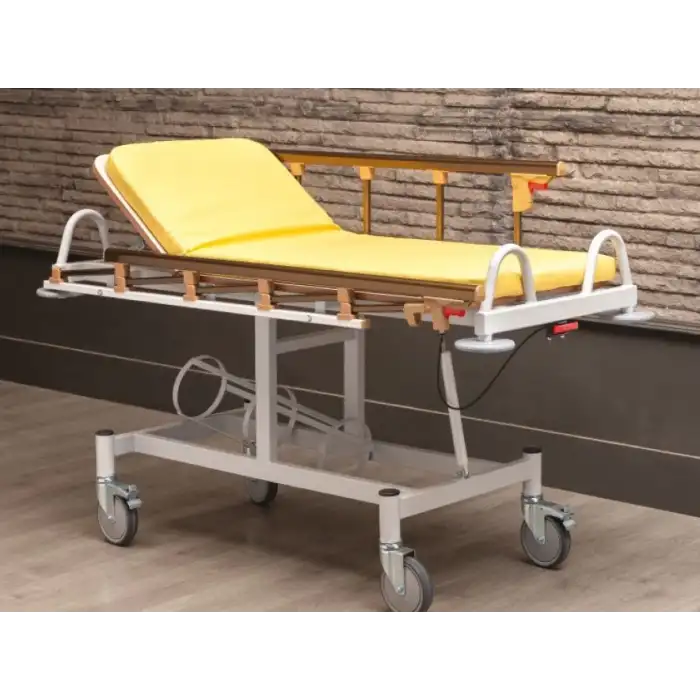 Pediatrik Turuncu Sedye | Manuel Sırt Ayarlı, Trendelenburg ve Emniyet Kemerli TM-K2215