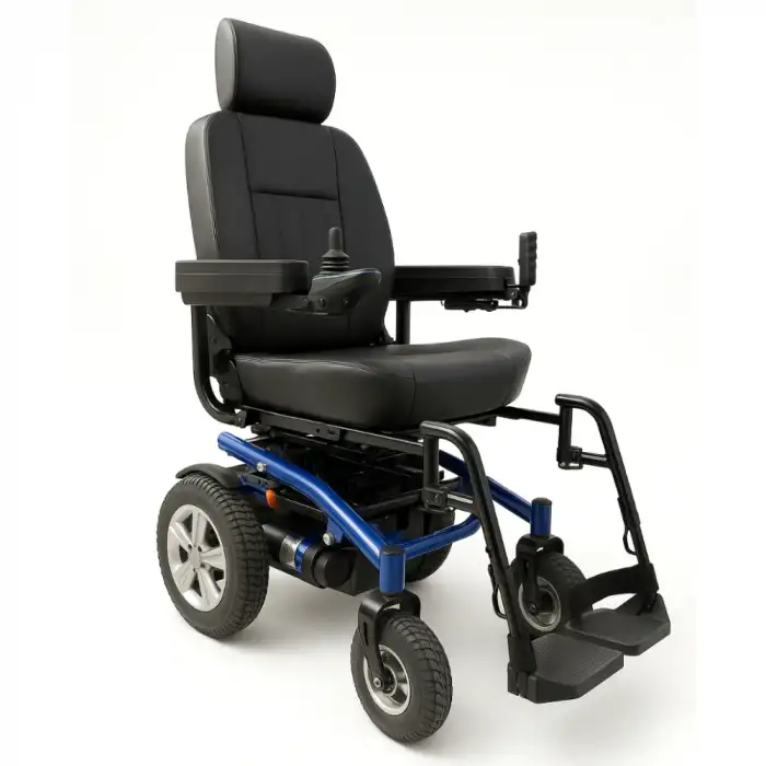 Poylin Arazi Tip Tekerlekli Sandalye | Kaptan Koltuklu, Süspansiyonlu, 360° Döner Oturum P265