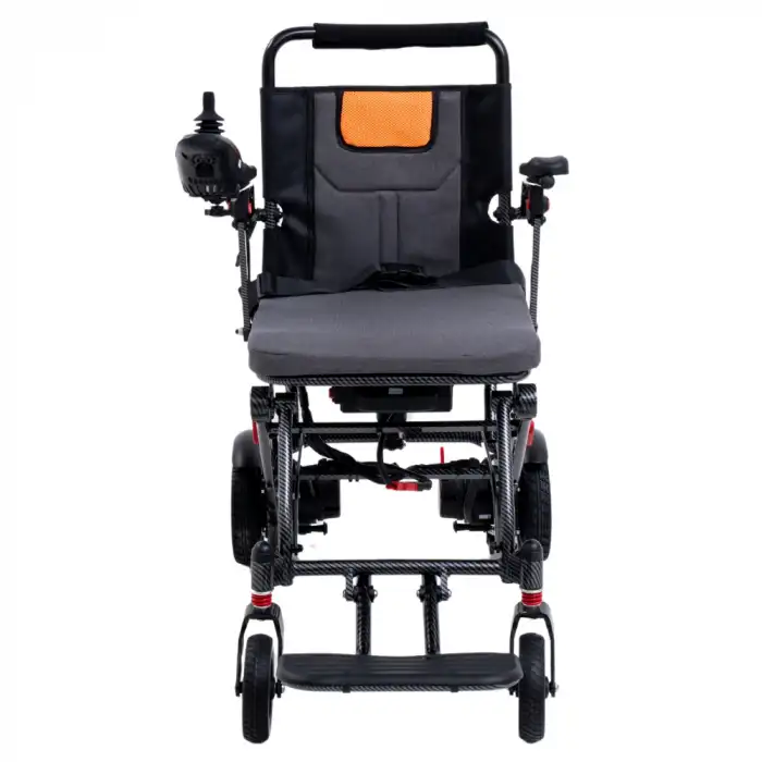 Poylin Hafif Akülü Tekerlekli Sandalye | Katlanabilir, Akıllı Joystick ve Süspansiyon Destekli P198