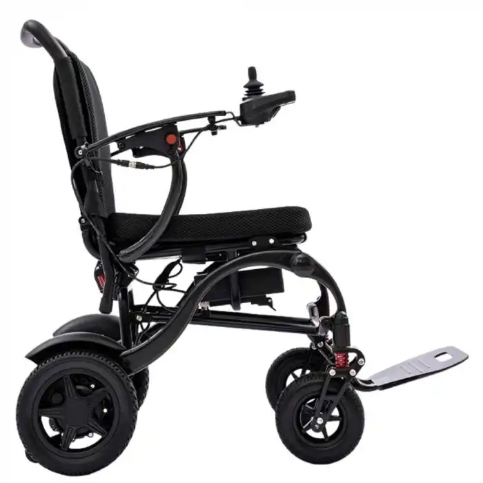 Poylin Karbon Fiber Akülü Tekerlekli Sandalye | Katlanır, Lityum Akülü, 120Kg Taşıma Kapasiteli P214