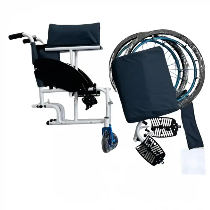 Poylin Aktif Özellikli Alüminyum Tekerlekli Sandalye | Havalı Arka Teker, Katlanabilir Hafif Gövde P145