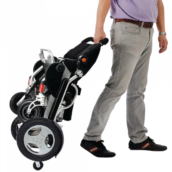 Poylin Akülü Tekerlekli Sandalye | Katlanabilir Alüminyum Şase, Sırt Kırılabilir, Sepetli ve Kompakt Yapı P209S