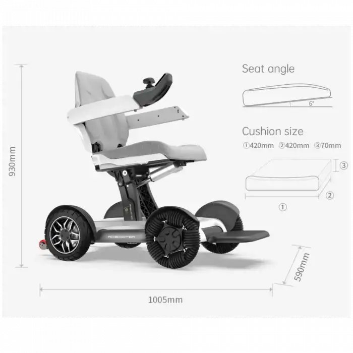 Poylin Akülü Tekerlekli Sandalye | Robotik Yay Teknolojisi, Yanal Dönüş Manevra Sistemi P210 Robotics