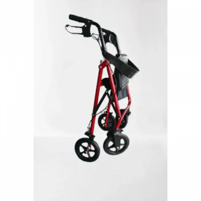 Poylin YERLİ Ekonomik Rollatör | Katlanabilir Yapı, Oturma Alanı, Taşıma Sepetli P580Y