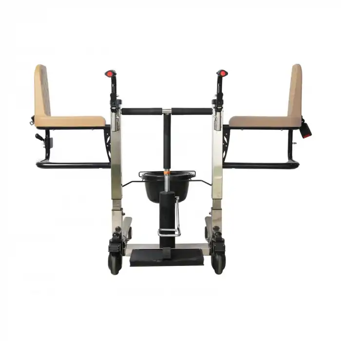 Poylin Banyo-Tuvalet Özellikli Transfer Sandalyesi | Hidrolik Yükseklik Ayarlı, Krom-Nikelaj Kaplama, 120 Kg Taşıma Kapasiteli P770