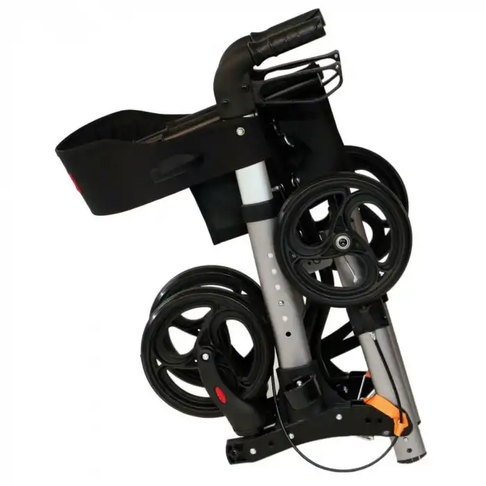 Poylin Titanyum Rollatör | Katlanabilir Hafif Yapı, Oturma Alanı, Baston Tutuculu P777T