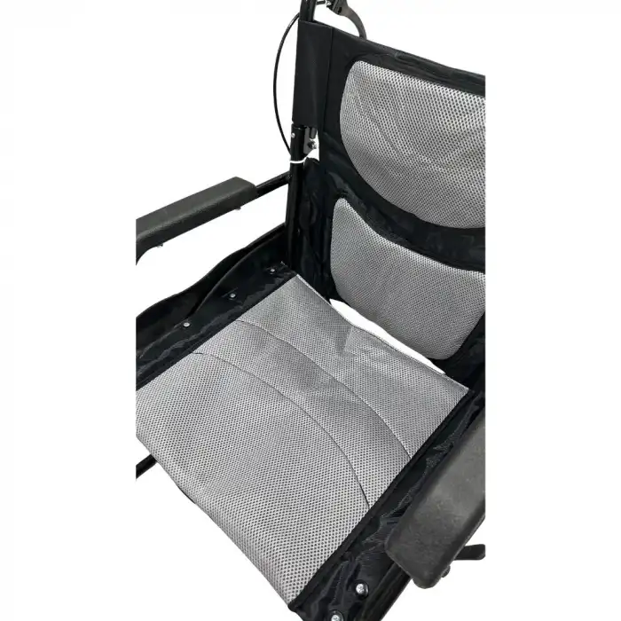 Poylin Refakatçi Tekerlekli Sandalye | Katlanabilir Çelik Gövde, Refakatçi Frenli, Hafif ve Kompakt Yapılı P805