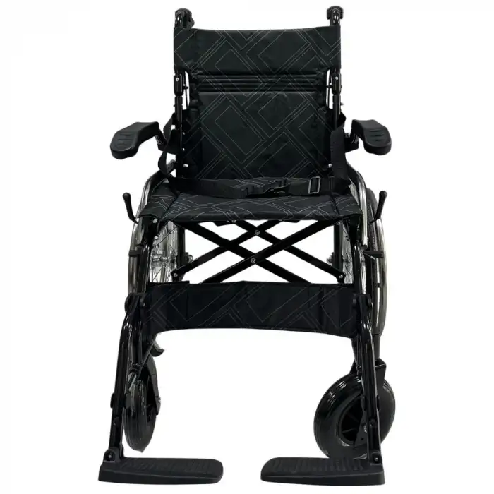 Poylin Tekerlekli Refakatçi Tekerlekli Sandalye | Katlanabilir Alüminyum Şase, Refakatçi Frenli, Hafif ve Portatif P807K