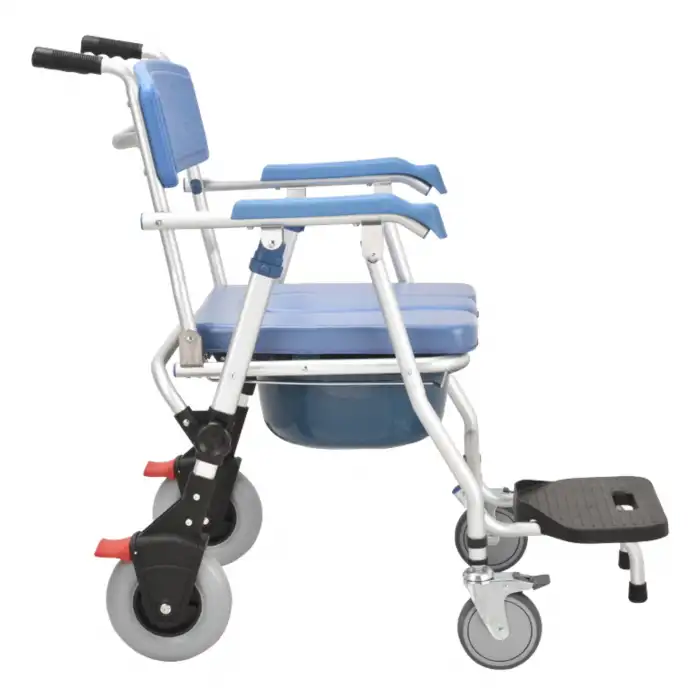 Respirox Banyo Özellikli Seyyar Tuvalet | Katlanabilir Pedallı, Hafif ve Frenli Tasarım RLTS-02