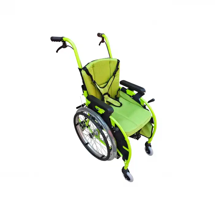 Respirox Çocuk Tekerlekli Sandalyesi | Refakatçi Frenli, Kafa Destekli ve Alüminyum Gövdeli RCTS-02