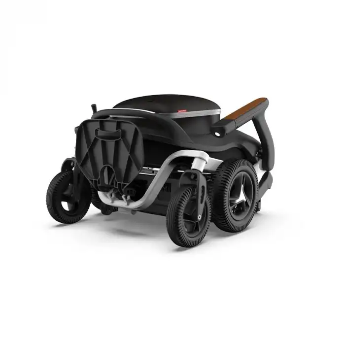 Robooter Akülü Tekerlekli Sandalye Gri | Hafif Alüminyum Gövde, Fırçasız Motor ve 25 km Menzilli Ergonomik Sürüş Desteği E40-20