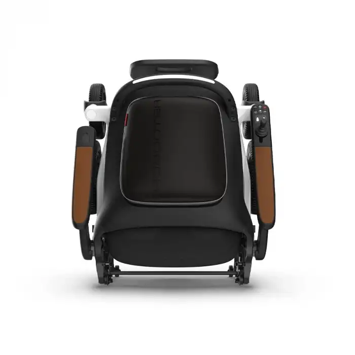 Robooter Akülü Tekerlekli Sandalye Gri | Hafif Alüminyum Gövde, Fırçasız Motor ve 25 km Menzilli Ergonomik Sürüş Desteği E40-20