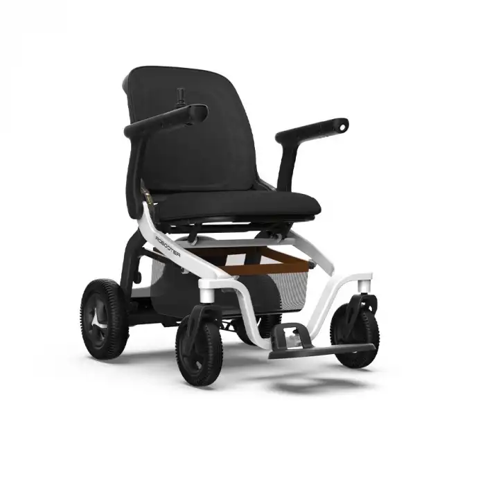 Robooter Akülü Tekerlekli Sandalye Gri | Hafif Alüminyum Gövde, Fırçasız Motor ve 25 km Menzilli Ergonomik Sürüş Desteği E40-20